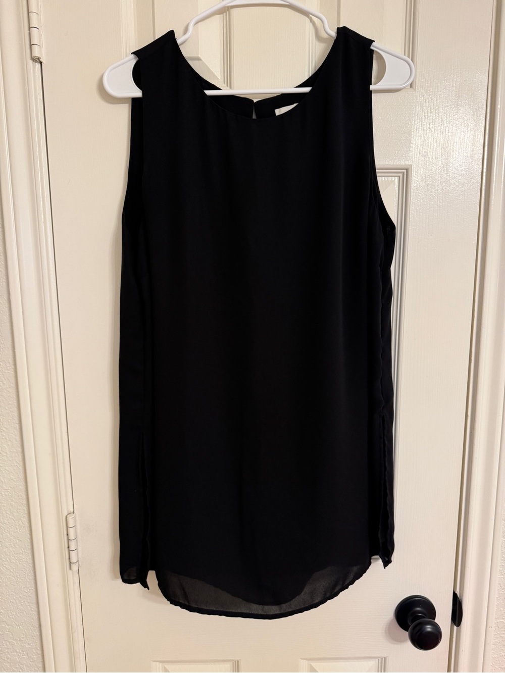 Chico's Black Sleeveless Layered Tunic Tank